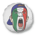 Italy Flag Facial Makeup Head Cap Round Throw Pillow Home Decoration Cushion
