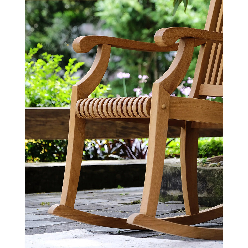 Cambridge Casual  Chara 3-piece Teak Outdoor Rocking Chair Chat Set