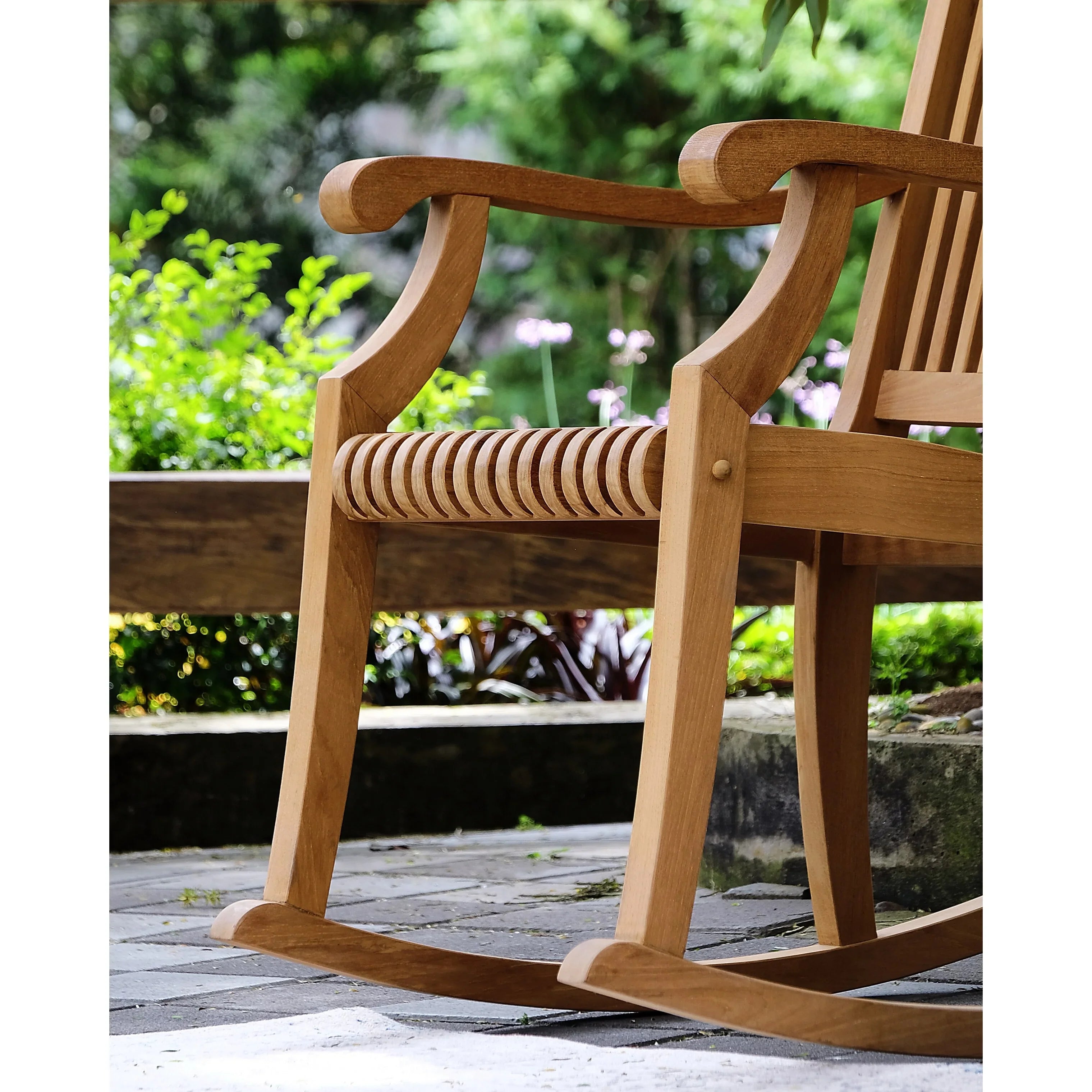 Cambridge Casual  Chara 3-piece Teak Outdoor Rocking Chair Chat Set