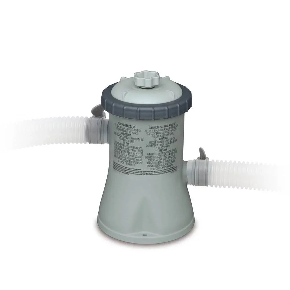 Intex 10 x 2.5 Foot Above Ground Pool, Filter Cartridge (2 Pack), and Pump