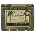 La Maison De Provence Unsc ented Olive  il Hand and Body Bar So ap, 3.5 Ounce - 4 count per pack -- 1 each.
