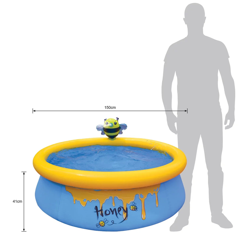 JLeisure 5 Foot Kids Bee Spray Inflatable Outdoor Swimming Pool (2 Pack)