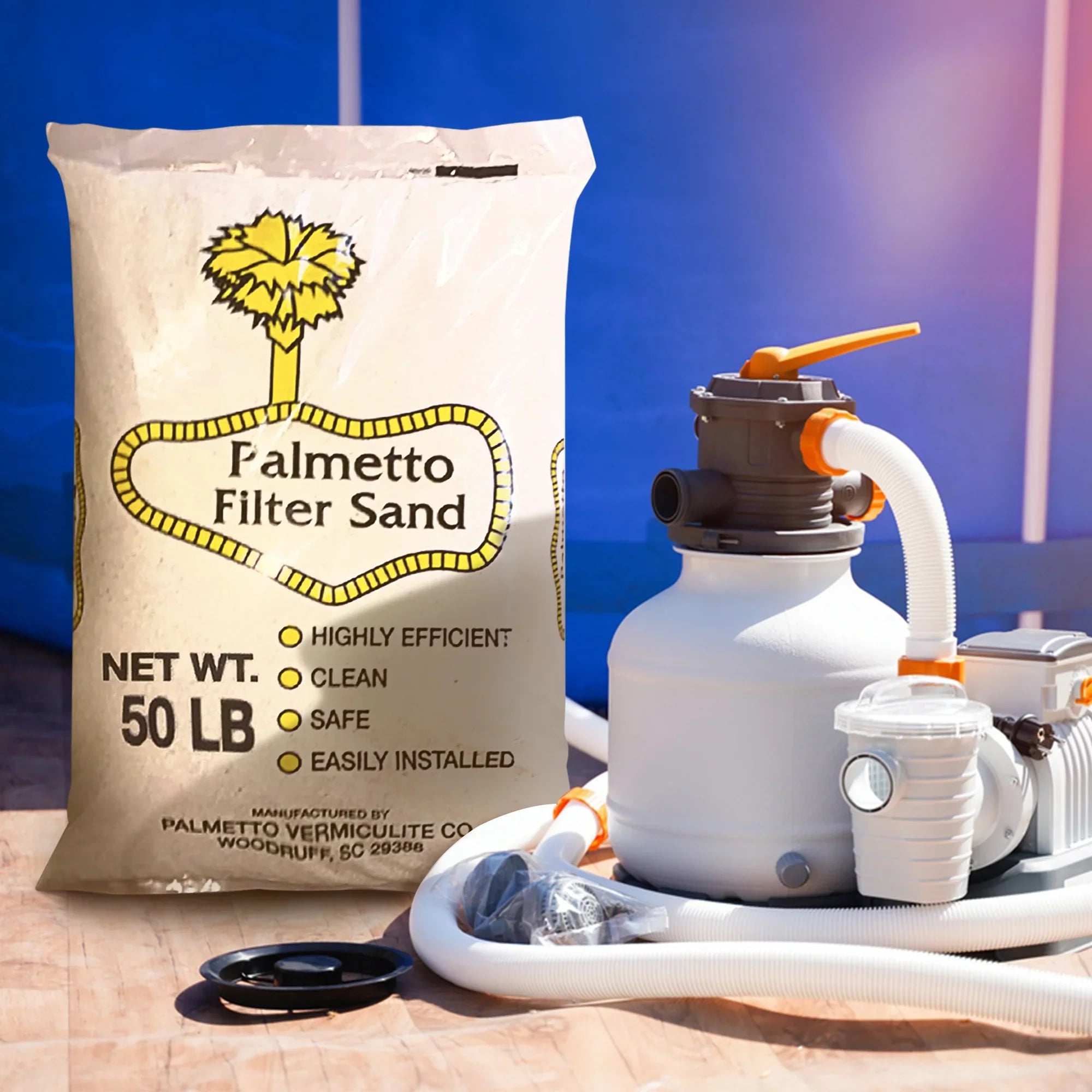 Palmetto Filter Sand for Residential Commercial Pool Filters, 50lb (2 Pack)