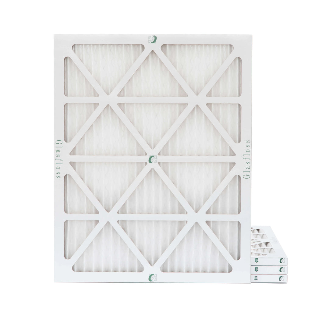 Glasfloss  20x22x1  10 Pleated  Furnace Air Filters. Box of 4. Exact Size: 19-1/2 x 21-7/8 x 7/8