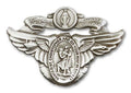 Extel Our Lady of The Highway Auto Sun Visor Clip for Car Truck Driver, Antique Silver Finish, Made in