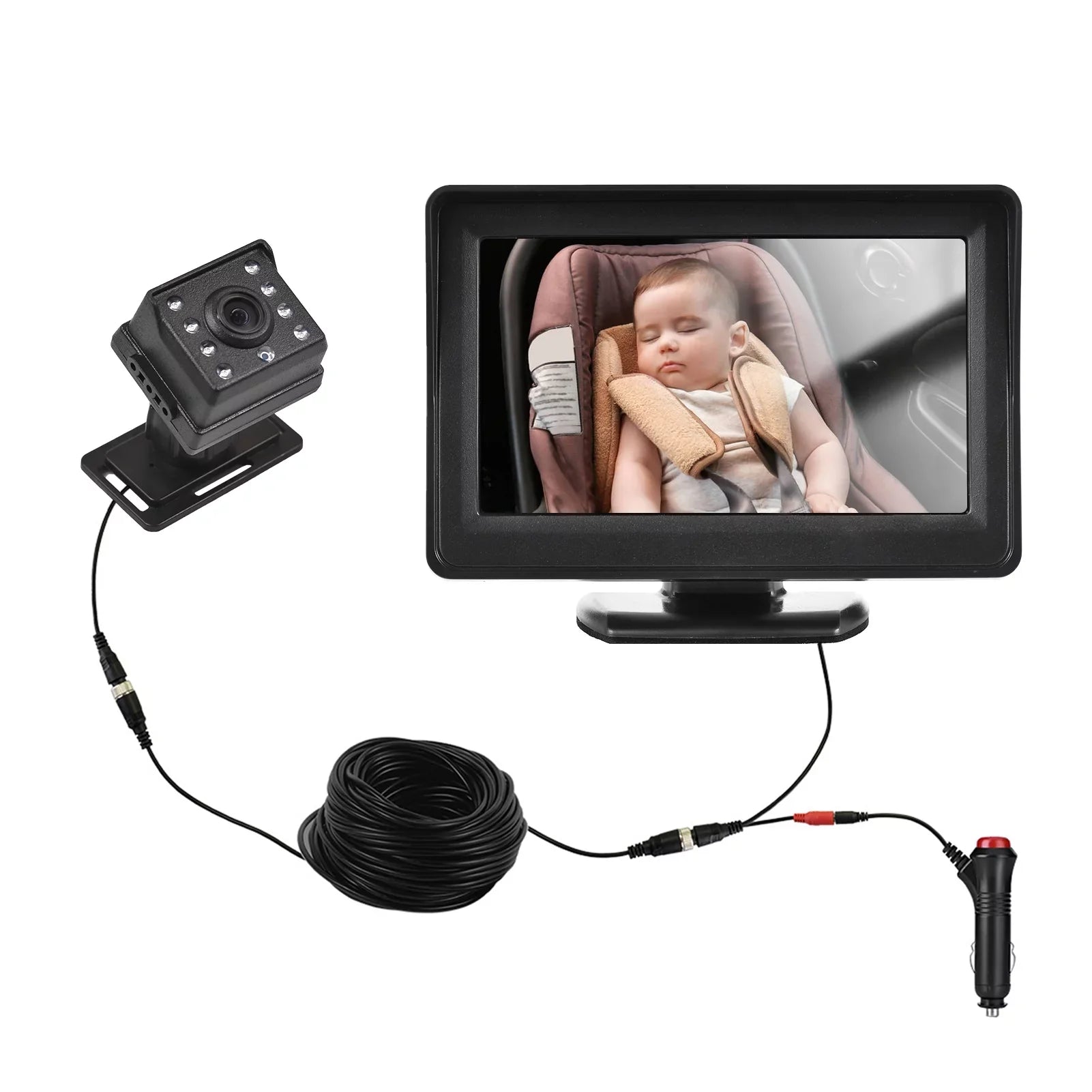 Anself Invigilator Baby Car Camera with 720P Resolution, Wide 150° View, and Night Vision - Easy Rear-Facing Seat Installation