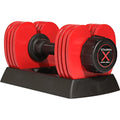 Open Box Stamina  Versa-Bell Adjustable Dumbbell 10-50 lbs with Smart Workout App - 9 in 1 Adjustable Weight Set - Strength Training Equipment for Home Gym Weightlifting