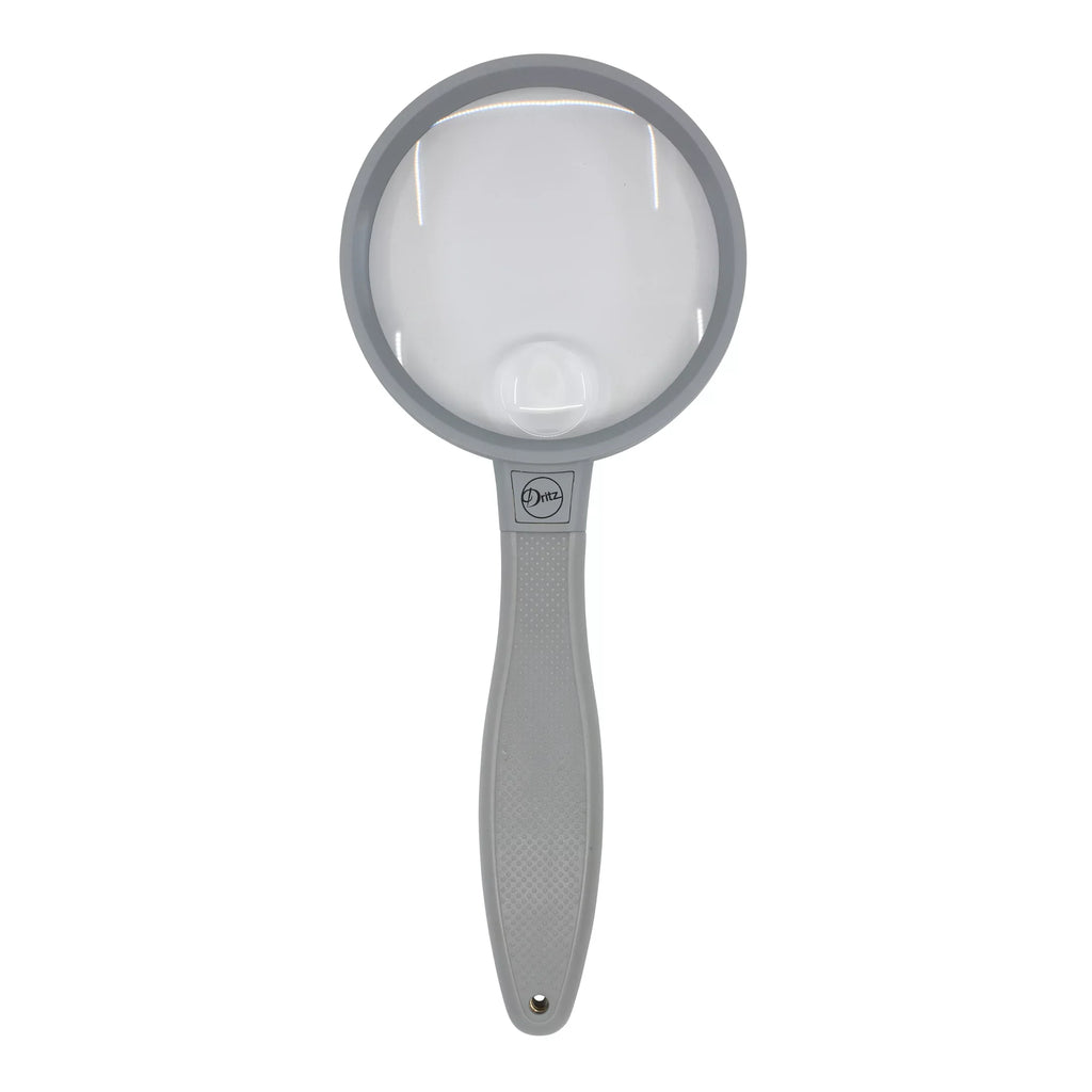 Dritz 3-1/4" Magnifier with Storage Pouch, 2X Magnification, 4X Spot Lens