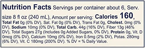 Lyons ReadyCare Cranberry Cocktail 100% Juice with Fiber for Digestive Health - 46 fl oz Cartons (12 Pack)