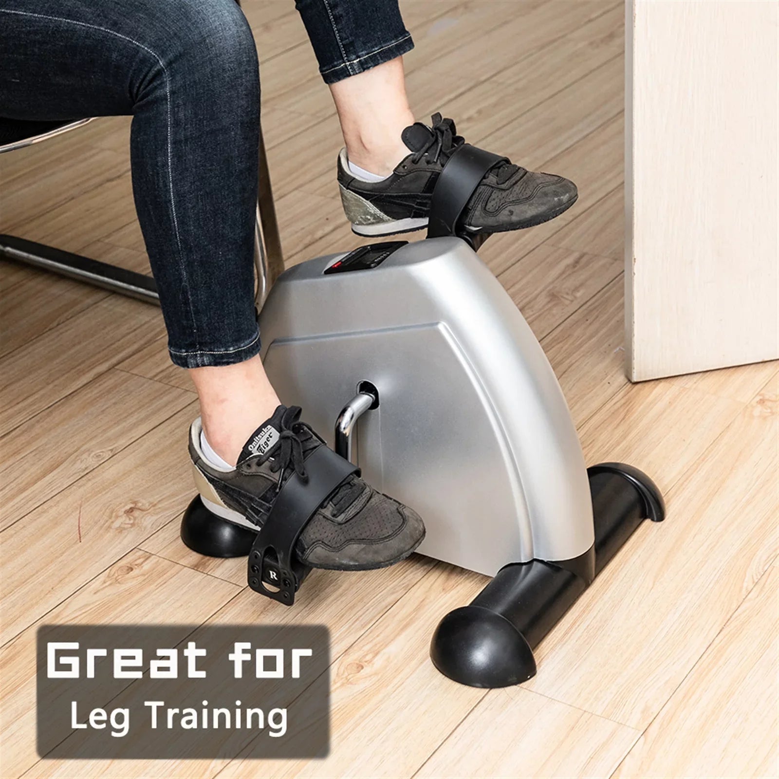 Buyweek  Home Use Hands and Feet Trainer Mini Exercise Bike Silver