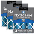 25x25x1 (24_1/2x24_1/2) Pleated Air Filters  7 Plus Carbon 3 Pack
