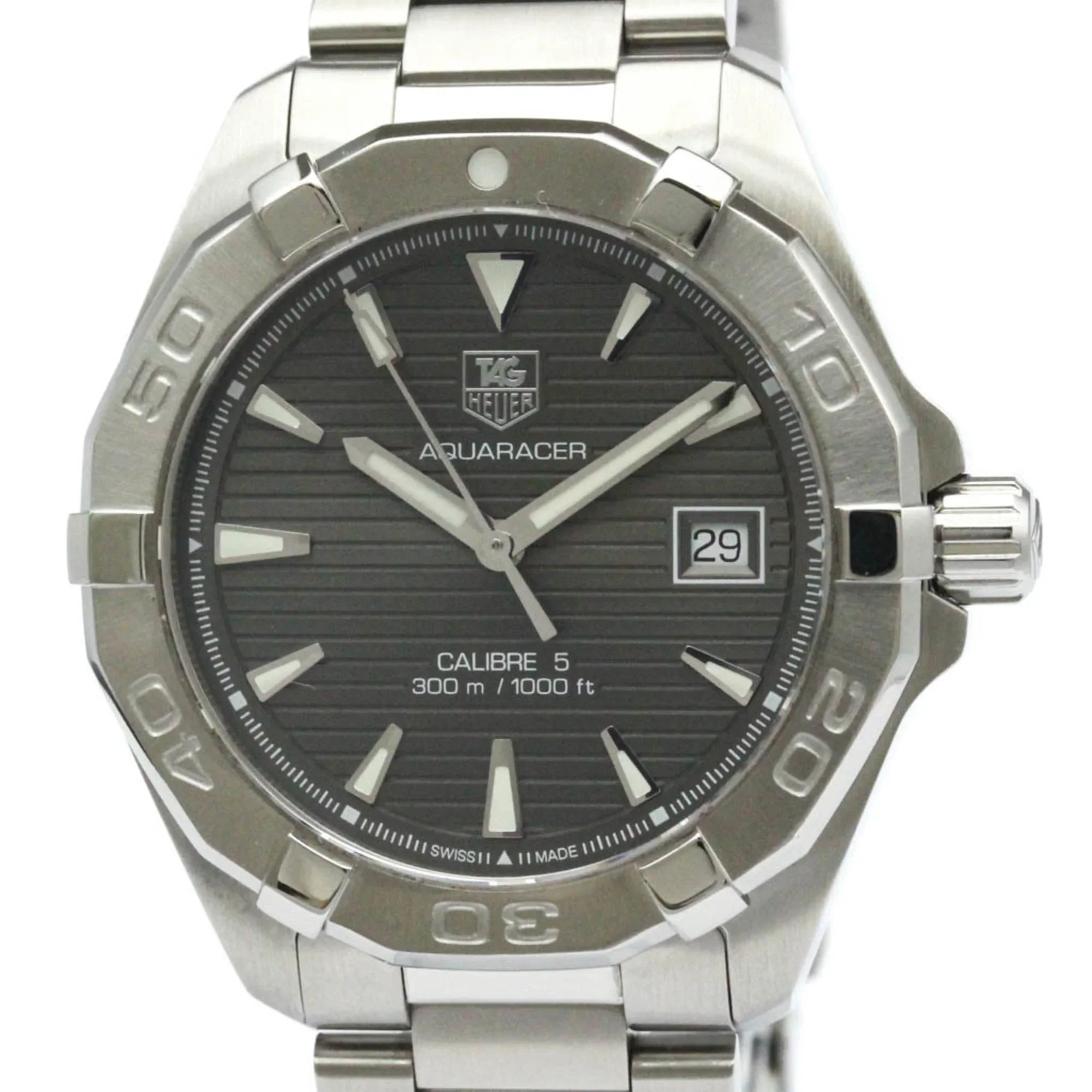 Pre-Owned Polished   Aquaracer Caliber 5 Steel Automatic Watch   (Good)