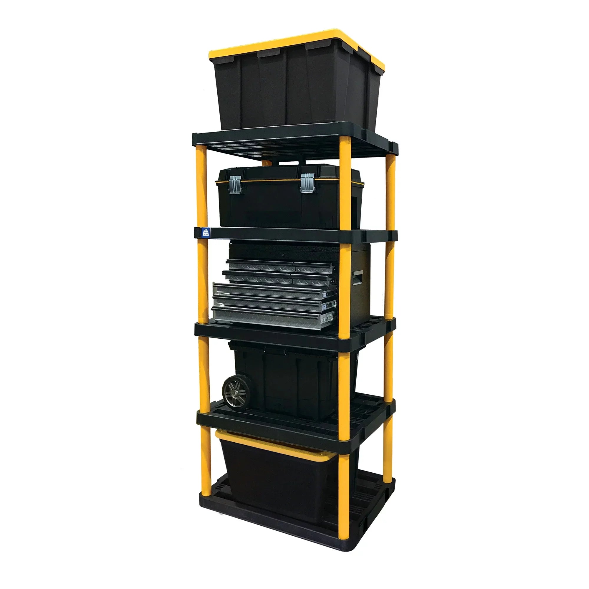 Gracious Living Extra Large Premium Duty Ventilated Plastic Shelving, Black