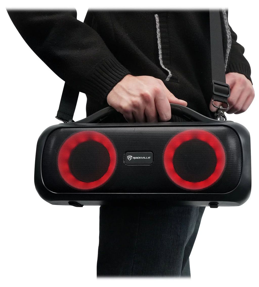 Rockville Go Party  Large Loud Portable  Party Bluetooth Speaker, Deep Bass