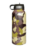 Uzima - -Source Filtered Water Bottle for Hiking, Backpacking, Camping, and Travel. Water Purification on the Go. Large 32oz Capacity with Double-Walled Stainless Steel Exterior. (Camo)