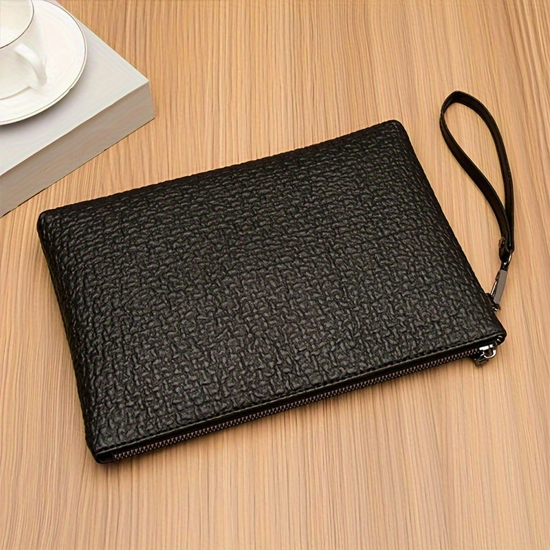 moocr Men‘s Fashion Business Clutch Bag  Tiger Head Handbag  Large Capacity Envelope Bag