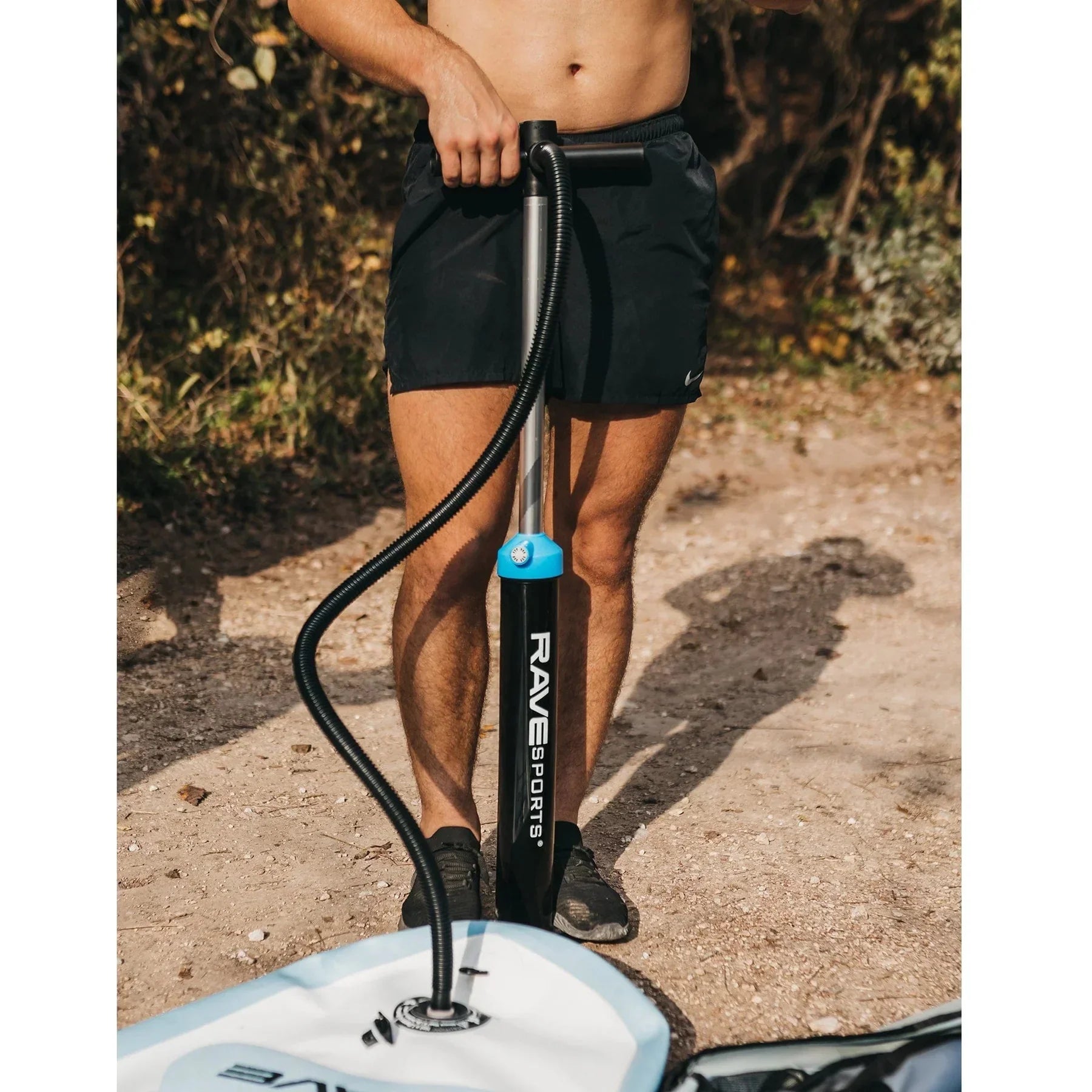 Rave Sports Kota Inflatable Stand Up Paddle Board Package Mountain Lake