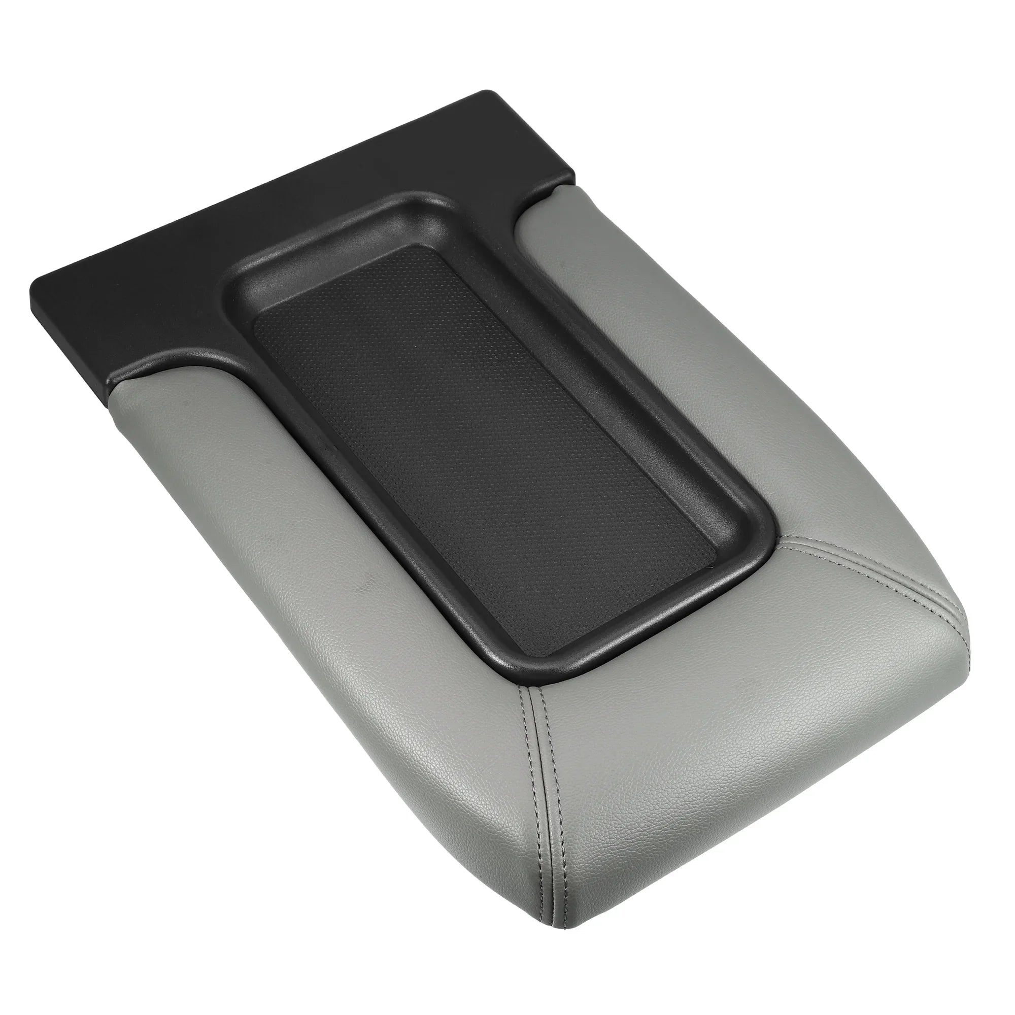 Unique Bargains Center Console Lid Armrest Seat Box Cover Protector for Cadillac Escalade 2003-2004 Faux Leather Gray