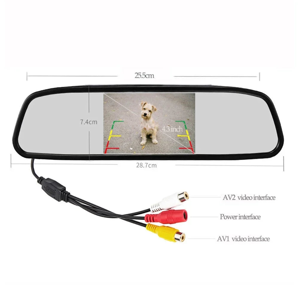 4.3inch  Monitor Car Backup Reverse Camera Rear View Parking License Plate System