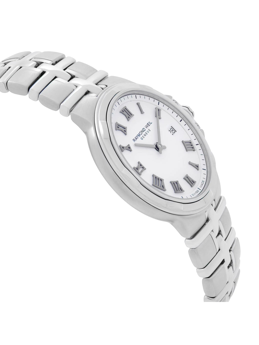 Raymond Weil Parsifal Steel White Roman Dial Quartz Ladies Watch 5180--00300