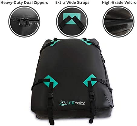 Cargo Rooftop Carrier - 100% Waterproof 15 Cubic ft. Roof Dry Bag Heavy Duty Car &  Roof Top Luggage Storage Cargo Carrier  Straps, Road Trips, Camping, Travel | Designed in California