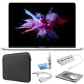 Apple MacBook Pro 13-inch (i5 1.4GHz, 128GB ) (Mid 2019, /) - Silver Bundle with Black Zipper Sleeve + Laptop Starter Kit + Cleaning Kit (Refurbished)