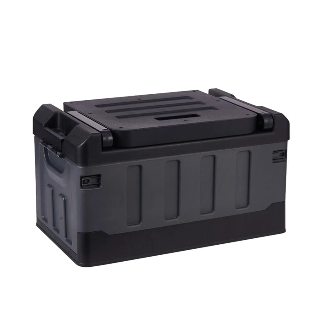 Car Trunk Organizer Crate Car Storage Bins for Sedan Home Office Backpacking Black