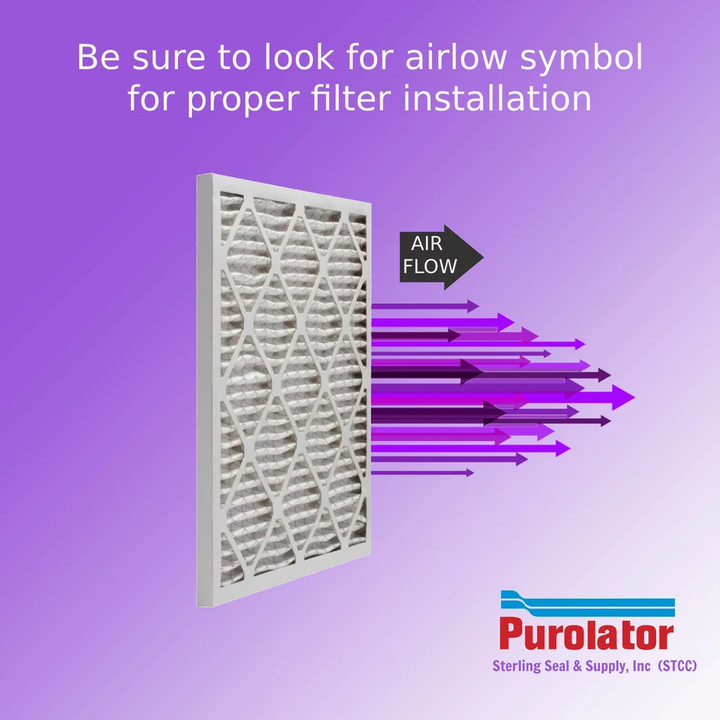 12x24x1, Purolator  Extended Surface Pleated Air Filter, Mechanical  8, (6 Pack)