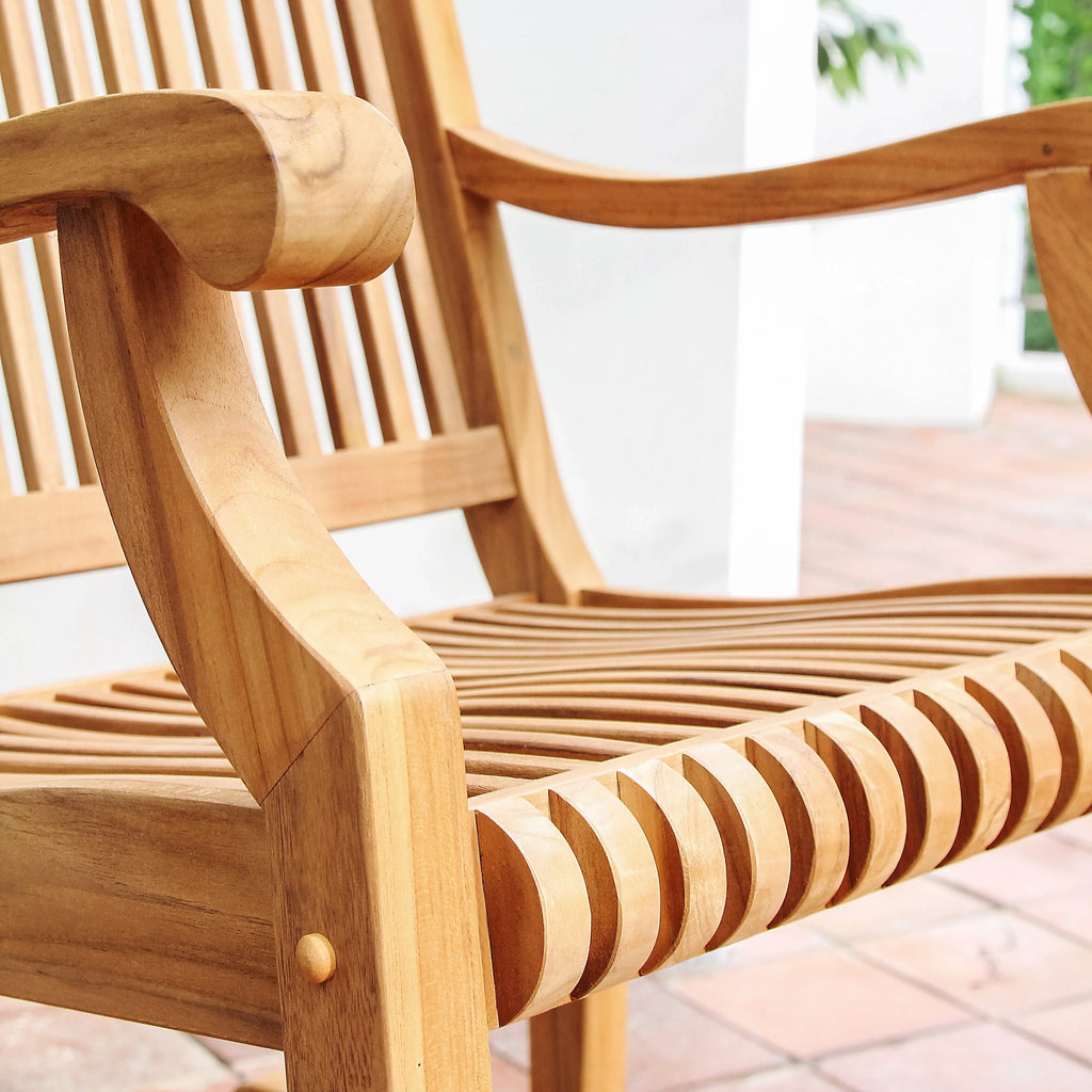 Cambridge Casual  Chara 3-piece Teak Outdoor Rocking Chair Chat Set