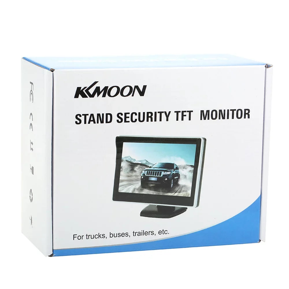 Car Rear View Backup System - 5 Inch   Display Monitor with Parking Camera for Safe Reverse and Parking Assistance
