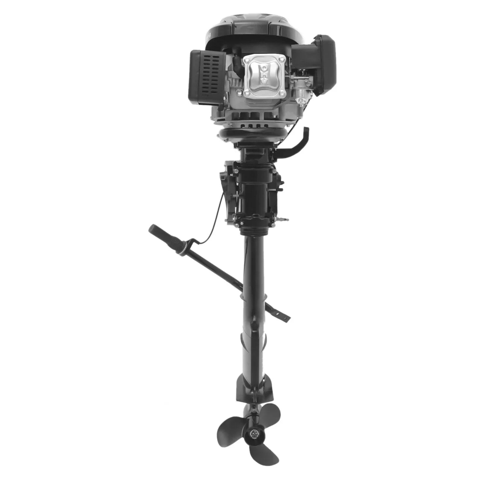Miumaeov 4 Stroke 7.5HP Heavy Duty Outboard Motor 196CC Trolling Boat Engine Motor -a-s-o-l-i-n-e Outboard Motor for Fishing Aquaculture Outdoor Adventure Boat