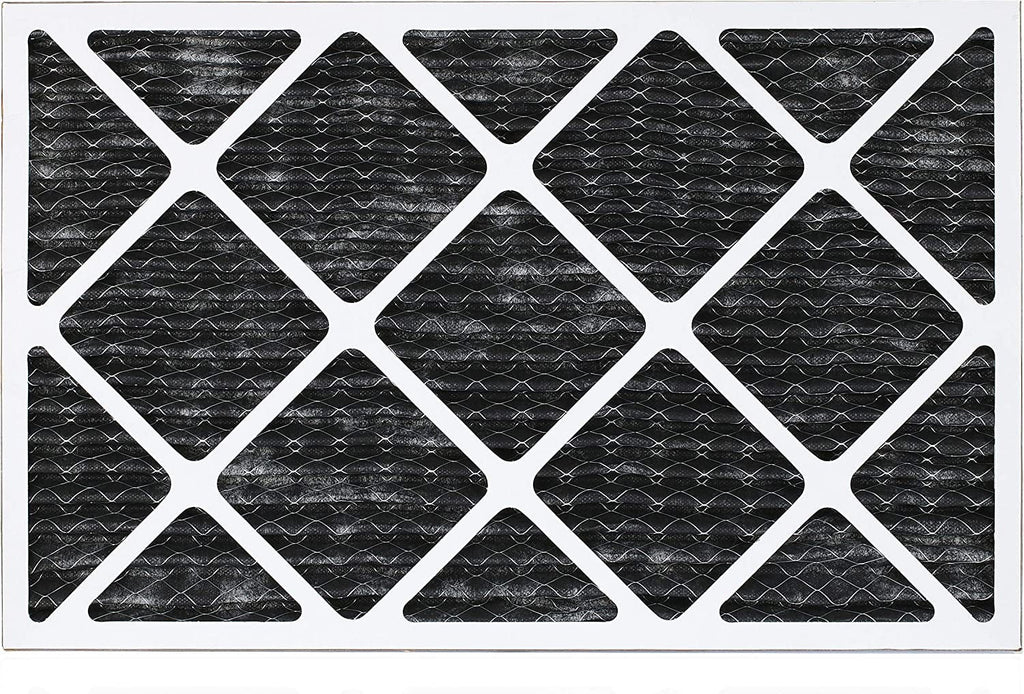 Filterbuy 12x25x1  8 Odor Eliminator Pleated   Furnace Air Filters with Activated Carbon (3-Pack)