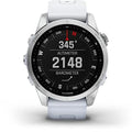 Garmin Fenix 7S, Smaller Sized Adventure Smartwatch, Silver with Whitestone (Refurbished)