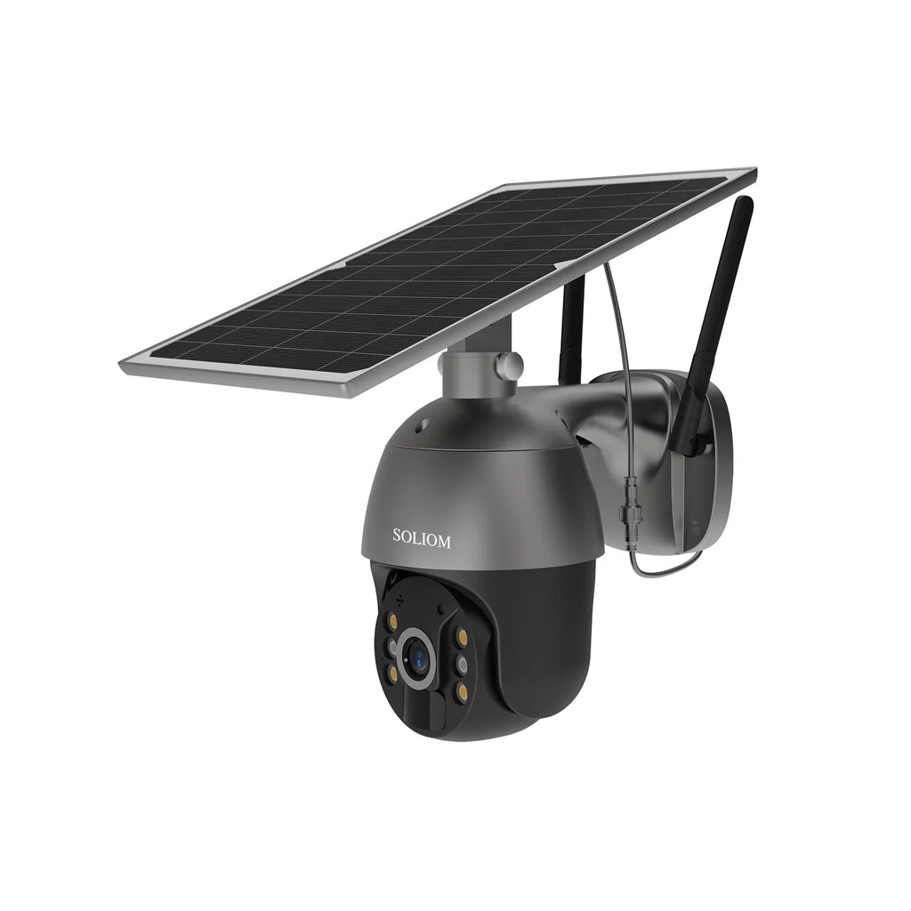 Soliom 3G/4G  Outdoor Security Camera Wireless,Pan Tilt 360°View Spotlight,1080P , Motion,No Wifi,Rechargeable Batteries,-4G