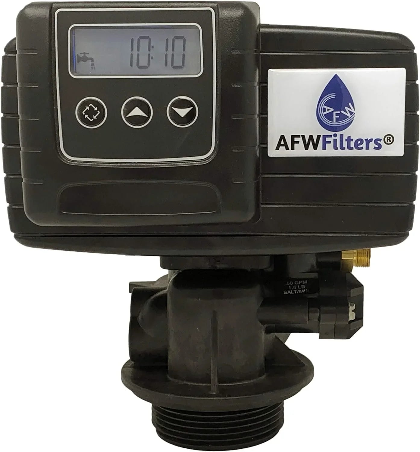 AFWFilters 2 cubic Foot 64k Whole Home Iron Pro Water Softener with Fine Mesh Resin, 1" Plastic  Connection, and Blue Tanks