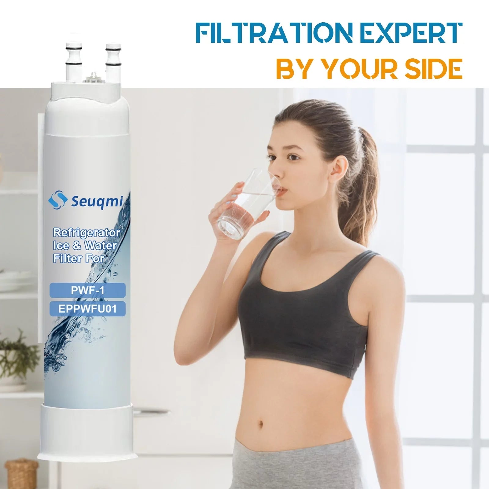 2Pack Seuqmi brand water and ice filters are suitable with Frigidaire®PurePour -1