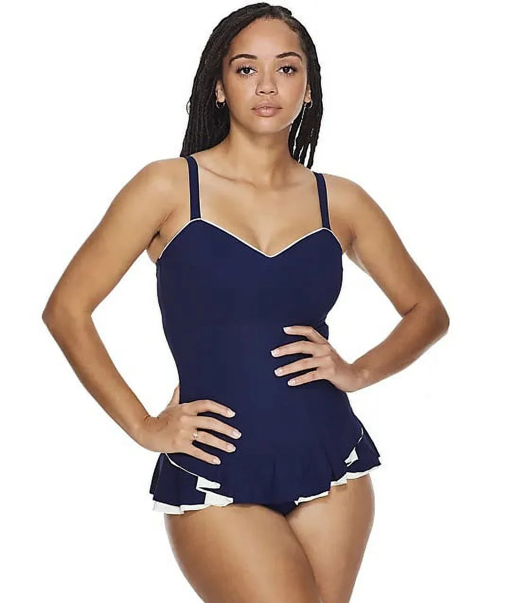 Profile by Gottex /  Belle Curve Underwire Swimdress,  12D,  14D