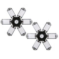 Neoglint 2PCS  -265V 160W 152LEDs Garage Light with 6 Adjustable Panels Deformable Folding Foldable Ceiling Lamp / Base Socket Holder for Garage Warehouse Workshop Basement Gym Kit