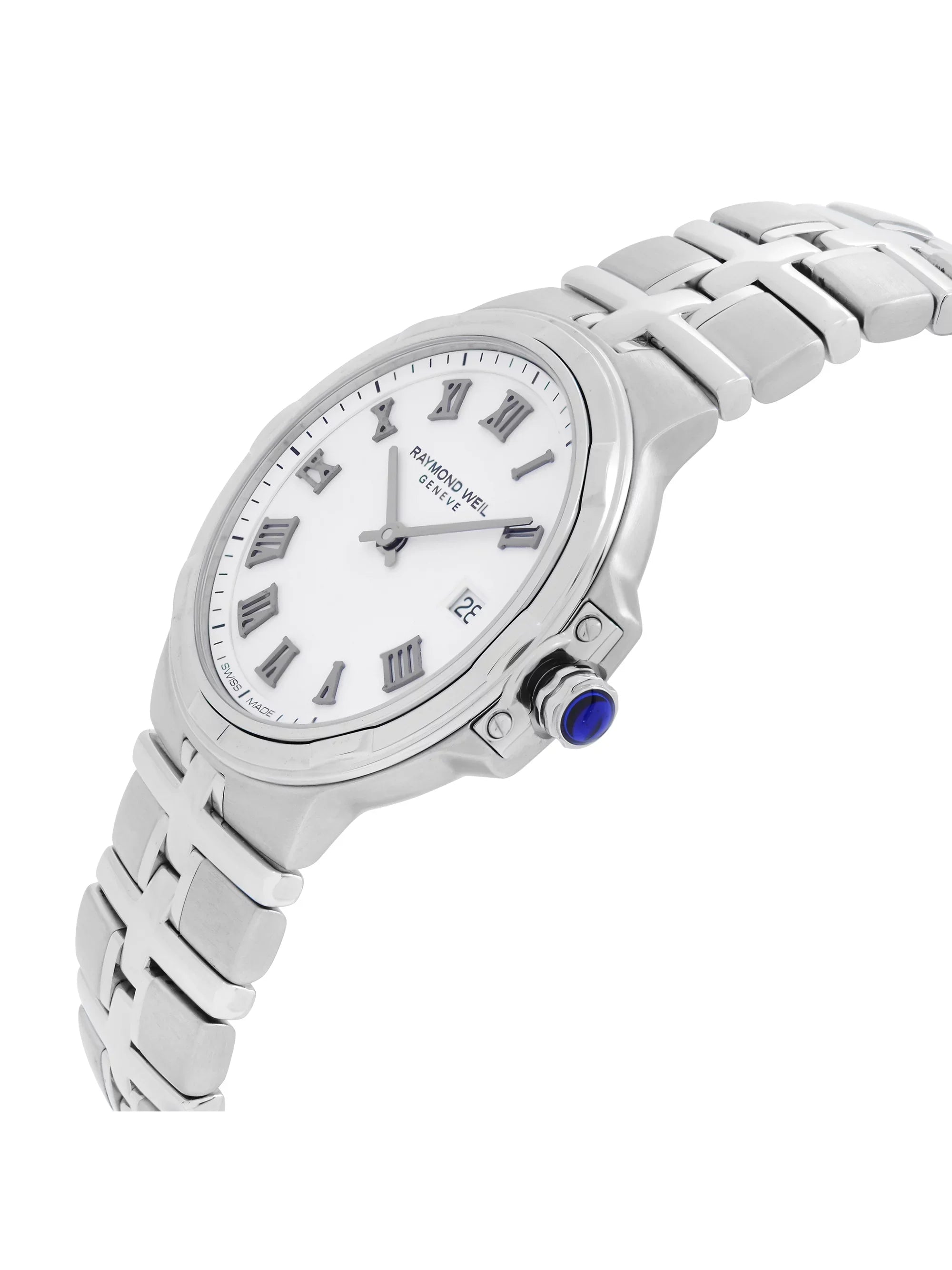 Raymond Weil Parsifal Steel White Roman Dial Quartz Ladies Watch 5180--00300