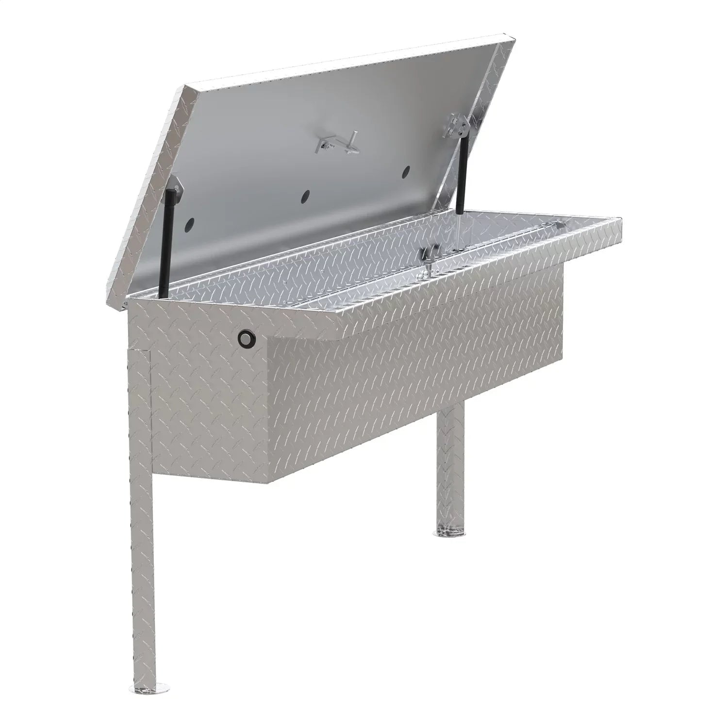 '-48- Side Mount Series Single Lid Tool Box;  48 in. x  11.25 in. x  11 in.; Low Profile; Brite Aluminum; Mounting Hardware Not Included;