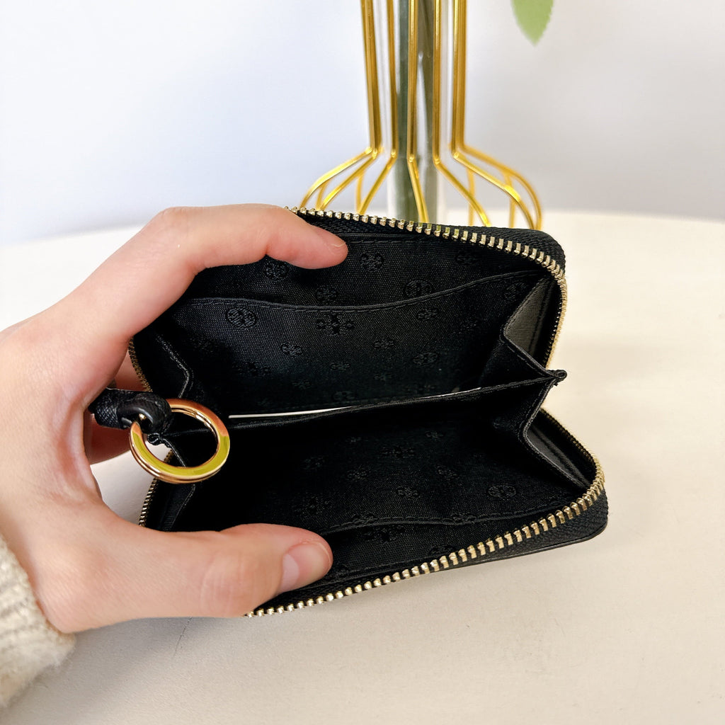 Tory Burch 52903 Emerson Zip Coin Case Wallet  Black