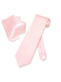 Biagio 100%  Solid   Color NeckTie Handkerchief Men's Neck Tie Set