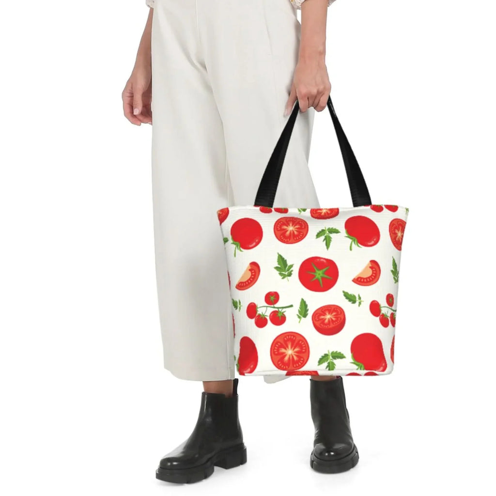 Lukts Fresh Red Tomato Tote Bag,Shoulder Bag Women' Hobos Handbags Large Capacity Shopping Bag