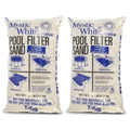 .. Silica 50lbs Mystic White  Swimming Pool Filter Sand, White (2 Pack)