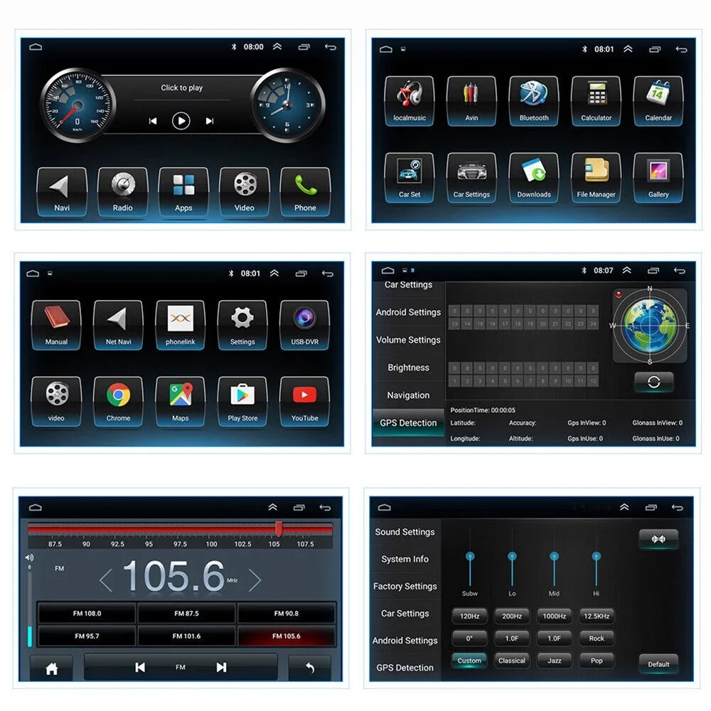 kydely  10 Inch On-Board Android 9.1  Wifi Dual Din Touch Screen Player Navigation