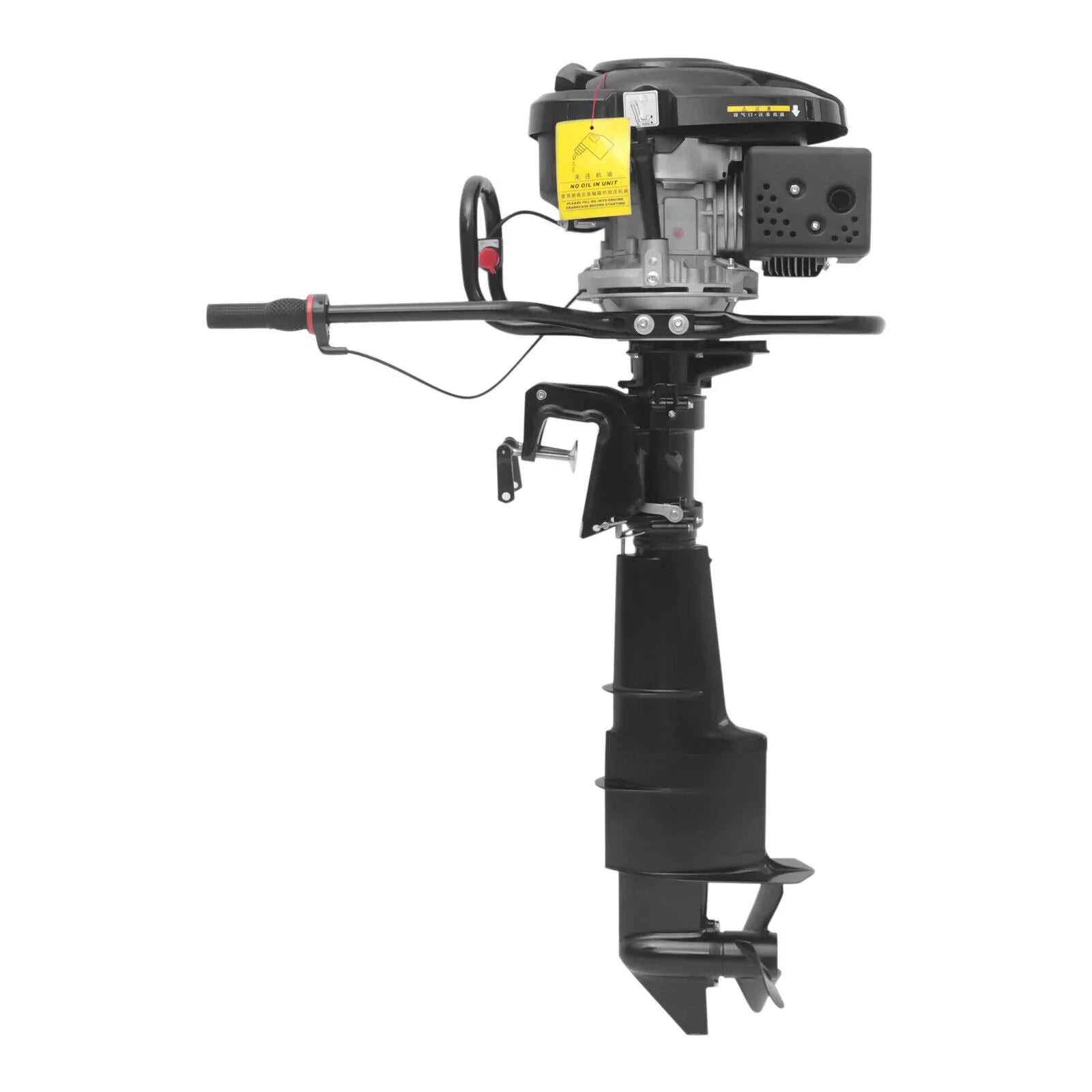 Miumaeov 4 Stroke 7.5HP Heavy Duty Outboard Motor 196CC Trolling Boat Engine Motor -a-s-o-l-i-n-e Outboard Motor for Fishing Aquaculture Outdoor Adventure Boat