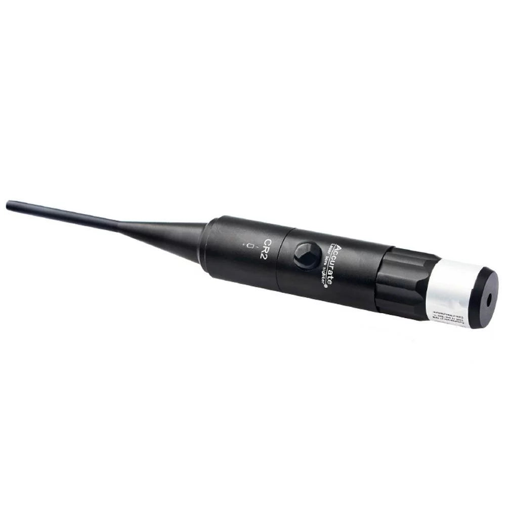 Bore Sight Kit with Big Button Switch for 0.177 to 0.50 Caliber with 9 Plastic Hard Joint Adapters # Green Sight