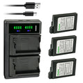 Kastar 3-Pack  110 Battery and   Charger Replacement for Sony -2009, -2010, -3000, -3001, -3002, -3003, -3004, -3005, -3006, -3007, -3008, -3009, -3010