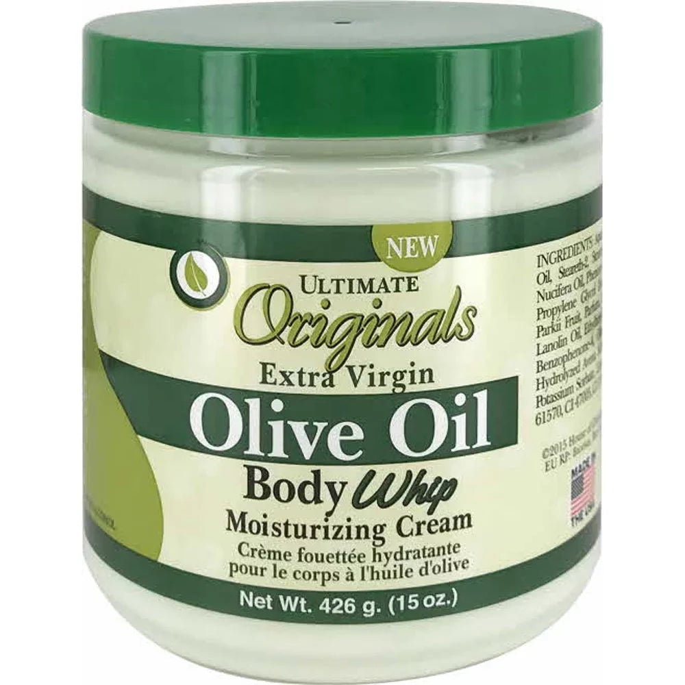 Africa's Best Ultimate Organic Olive Oil Body Whip Cream, 15 Oz., Pack of 2
