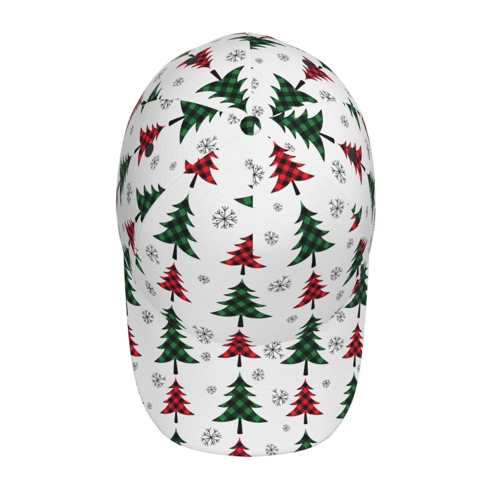 Balery Baseball Cap Adjustable Size for Running Workouts and Outdoor Activities All Seasons Dad Hat(Buffalo Plaid Christmas Trees)